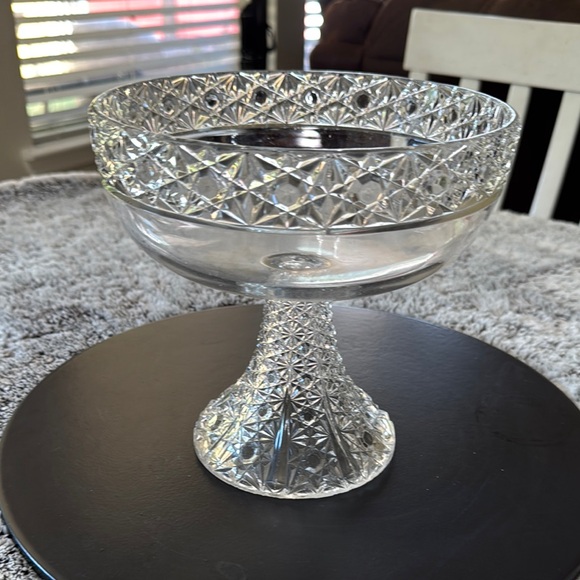 O’Hara Early American Pressed Glass Pedestal‎ Bartholdi Fruit Candy Bowl Compote - Picture 1 of 11